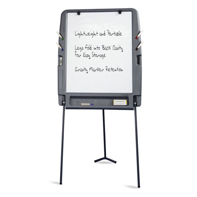 Ingenuity™ Portable Flipchart Easel, Dry Erase Surface, Charcoal
