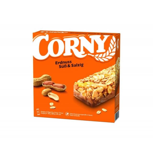 Corny Classic Erdnuss – Energiegeladener Müsliriegel für aktive Sommertage, 6er Pack
