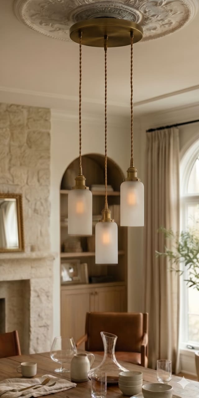 Glory Point - Brushed Brass - Multi Pendant