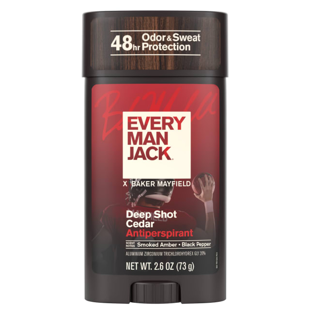 Every Man Jack Deep Shot Cedar Antiperspirant Deodorant - 2.6 oz