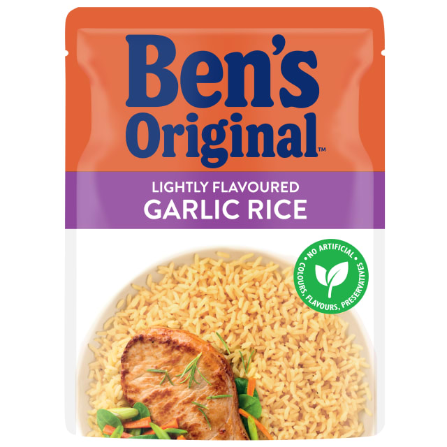 BEN'S ORIGINAL Microwave Rice Roasted Garlic Rice 250g Pouch