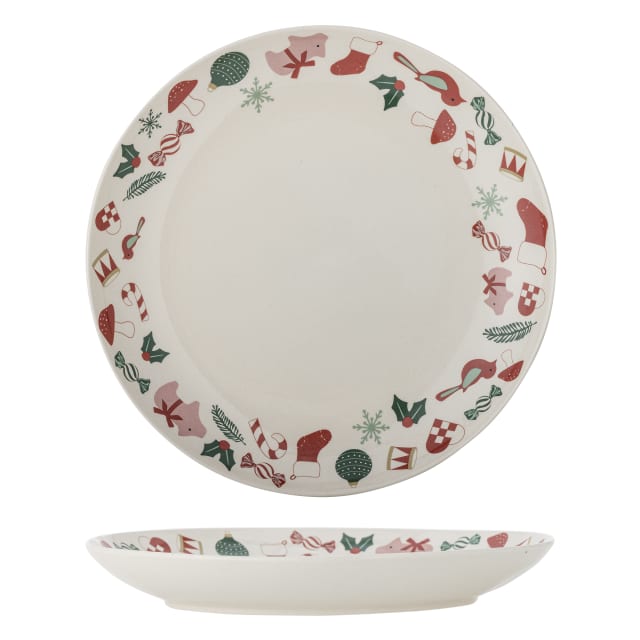 82062834 - Yule Serving Plate, White, Stoneware STOCK: 300