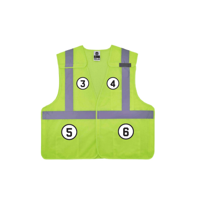 GloWear 8217BA Breakaway Hi-Vis Safety Vest - Type R, Class 2, 3 Pockets