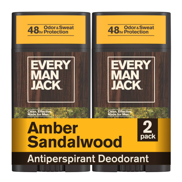 Every Man Jack Amber Sandalwood Antiperspirant Deodorant - 2.6 oz