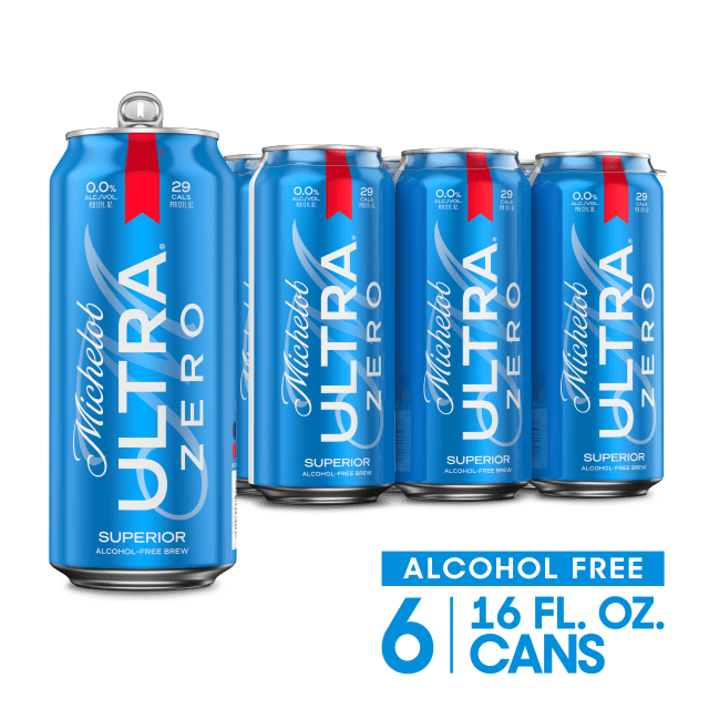 Michelob ULTRA ZERO Non-Alcoholic American Lager Beer, 6 Pack, 16 fl oz Cans