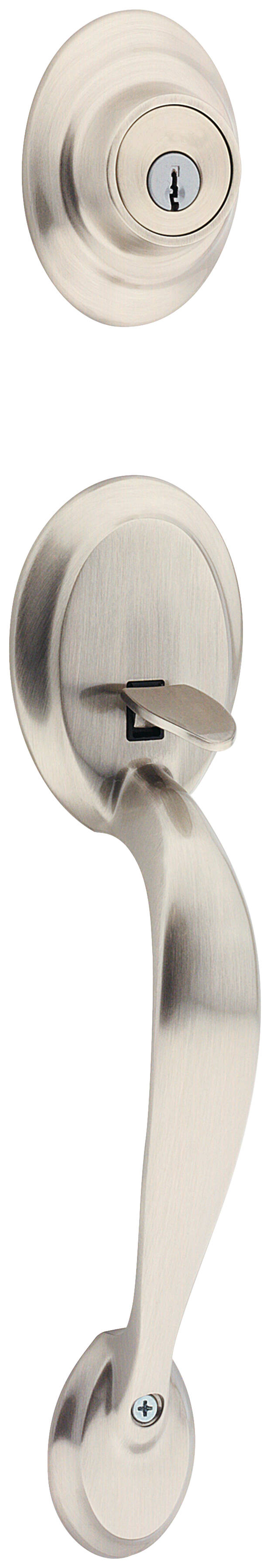 Kingsway Single Cylinder Exterior Only Handleset in Satin Chrome