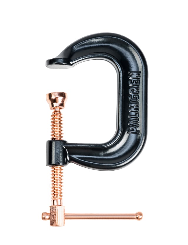 2" Drop-Forged, Deep Throat C-Clamp with Copper Spindle