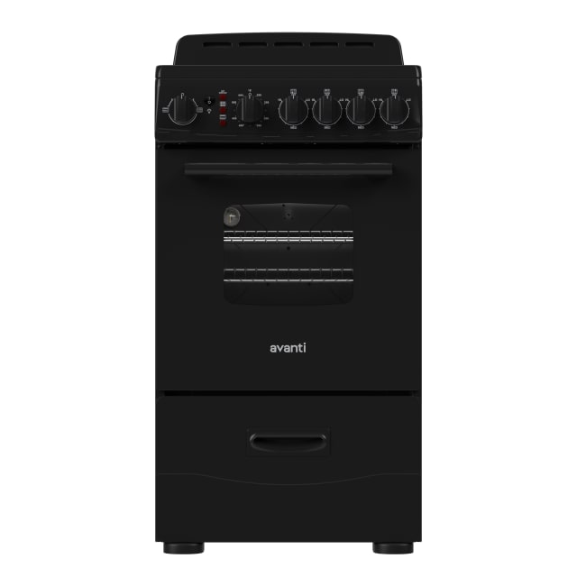 Avanti 20-Inch Electric Range with Ceramic Glass Cooktop, Black