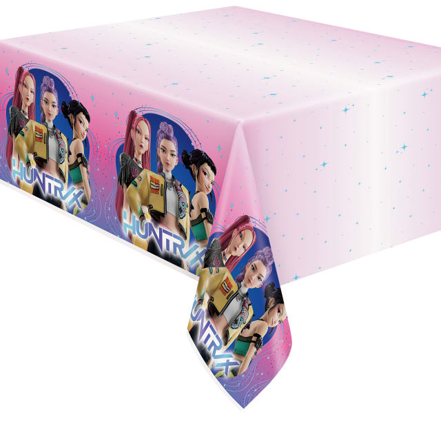48545  KPop Demon Hunters Rectangular Plastic Table Cover, 54" x 84" - Short Fold