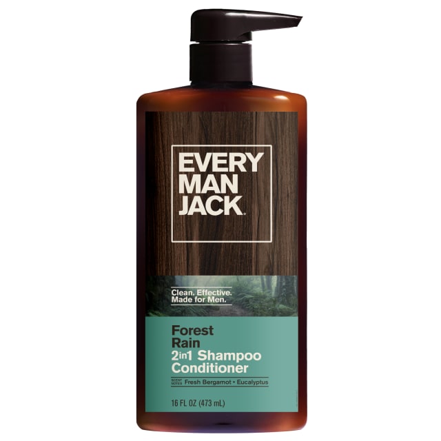 Every Man Jack Forest Rain Daily 2-in-1 Shampoo and Conditioner for Men, Naturally Derived, 16 oz