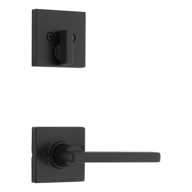Hildon Square Door Lever Interior Pack in Matte Black