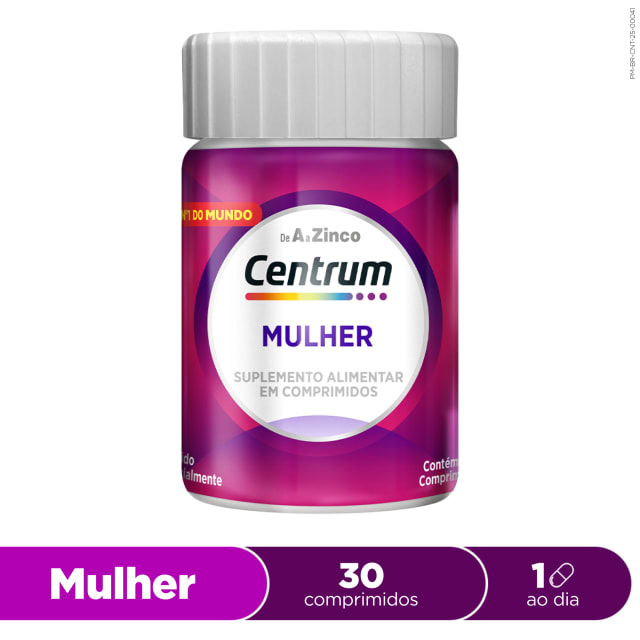 Centrum Gender Mulher Multivitaminico de A a Zinco com Vitaminas e Minerais 30 comprimidos