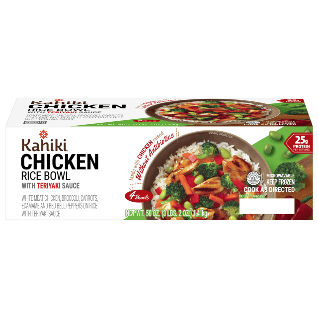Kahiki Frozen Teriyaki Chicken & Rice Bowls