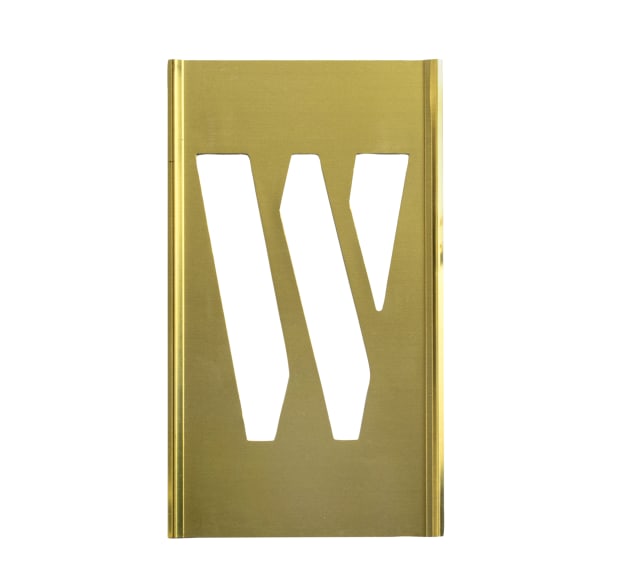 Stencil Sort-1/2" Brass Gothic W