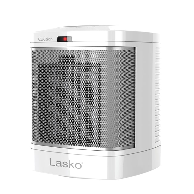 Lasko 8" 1500-Watt Ceramic Bathroom Space Heater with ALCI Plug, Fan Mode and Timer, White