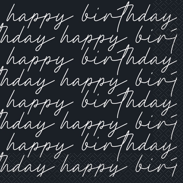 51136 Script Birthday "Happy Birthday" Luncheon Napkins, 16ct