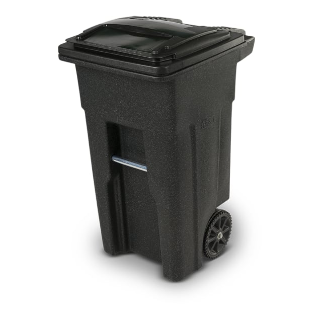 32 Gal. Blackstone Trash Can with Wheels and Attached Lid