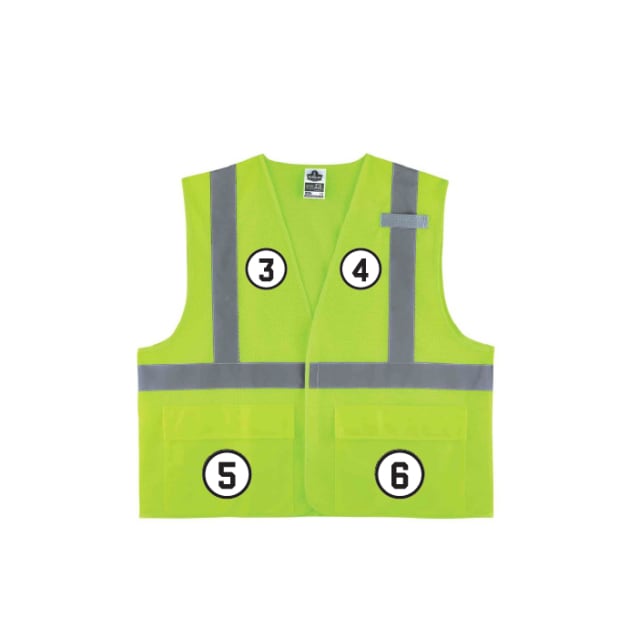 GloWear 8220HL Mesh Hi-Vis Safety Vest - Type R, Class 2, Hook & Loop, 3 Pockets