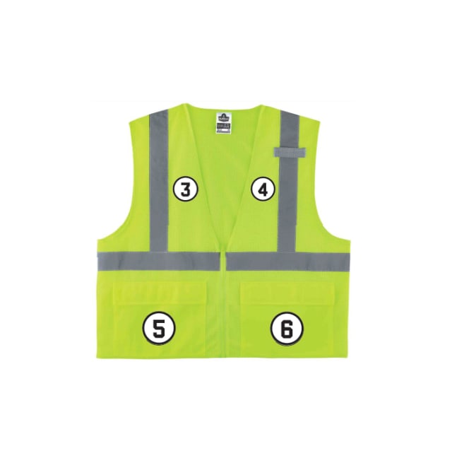GloWear 8220Z Hi-Vis Safety Vest - Type R, Class 2, Zipper
