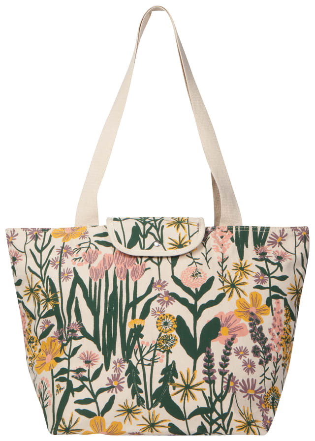 Bees &amp; Blooms Folding Insulated Tote