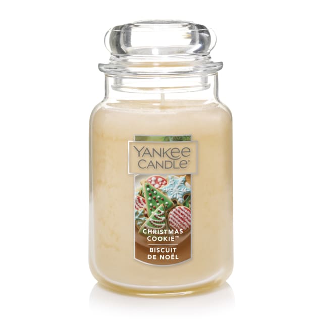 Bougie parfumée Yankee Candle, biscuits de Noël, format original grande jarre