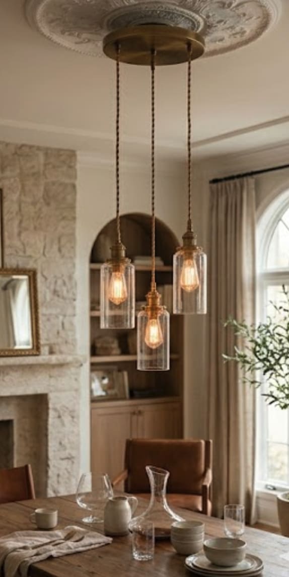Glory Point - Brushed Brass - Multi Pendant