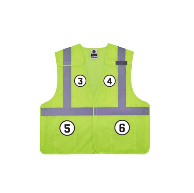 GloWear 8217BA Breakaway Hi-Vis Safety Vest - Type R, Class 2, 3 Pockets