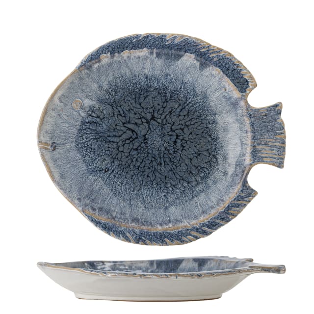 82072815 - Fae Serving Plate, Blue, Stoneware STOCK: 300