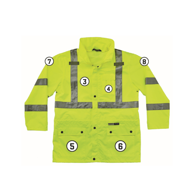 GloWear 8385 4-in-1 Hi-Vis Winter Jacket Parka - Type R, Class 3/2