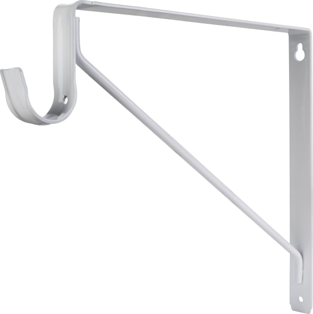 White Shelf & Rod Support Bracket for 1516 Series Closet Rods