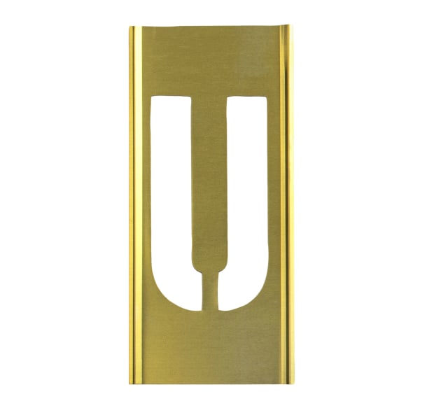 Stencil Sort-1/2" Brass Gothic U