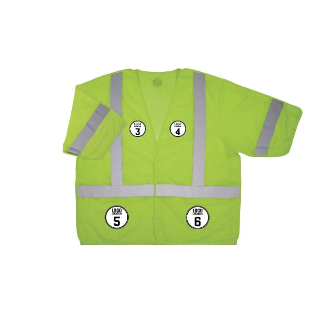 GloWear 8315BA Hi-Vis Breakaway Safety Vest - Type R, Class 3, Hook &amp; Loop