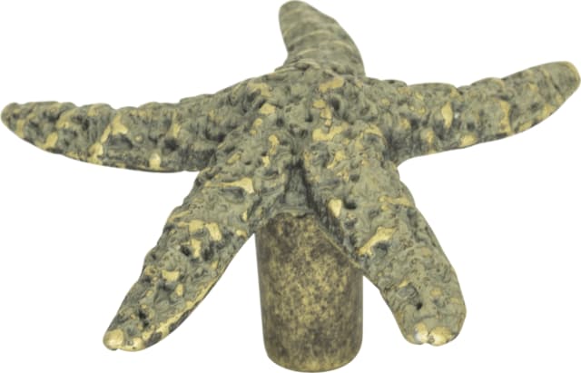 Starfish Knob 2 Inch Verdigris
