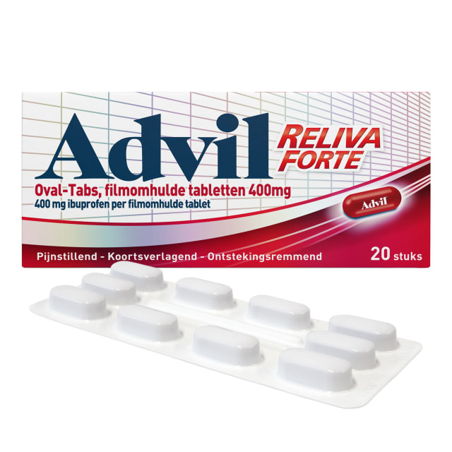 Advil Reliva Forte Oval-Tabs 400mg ibuprofen, 20 stuks