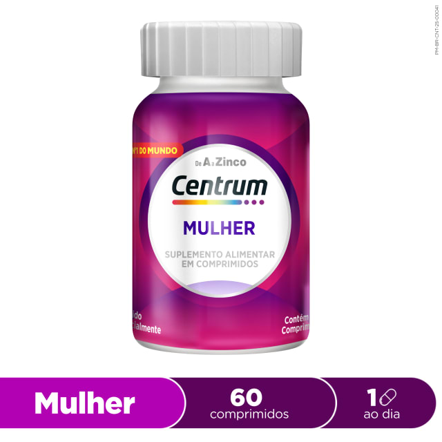 Centrum Gender Mulher Multivitaminico de A a Zinco com Vitaminas e Minerais 60 comprimidos