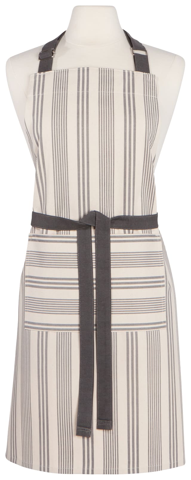 Pencil Stripe Gray Chef Apron