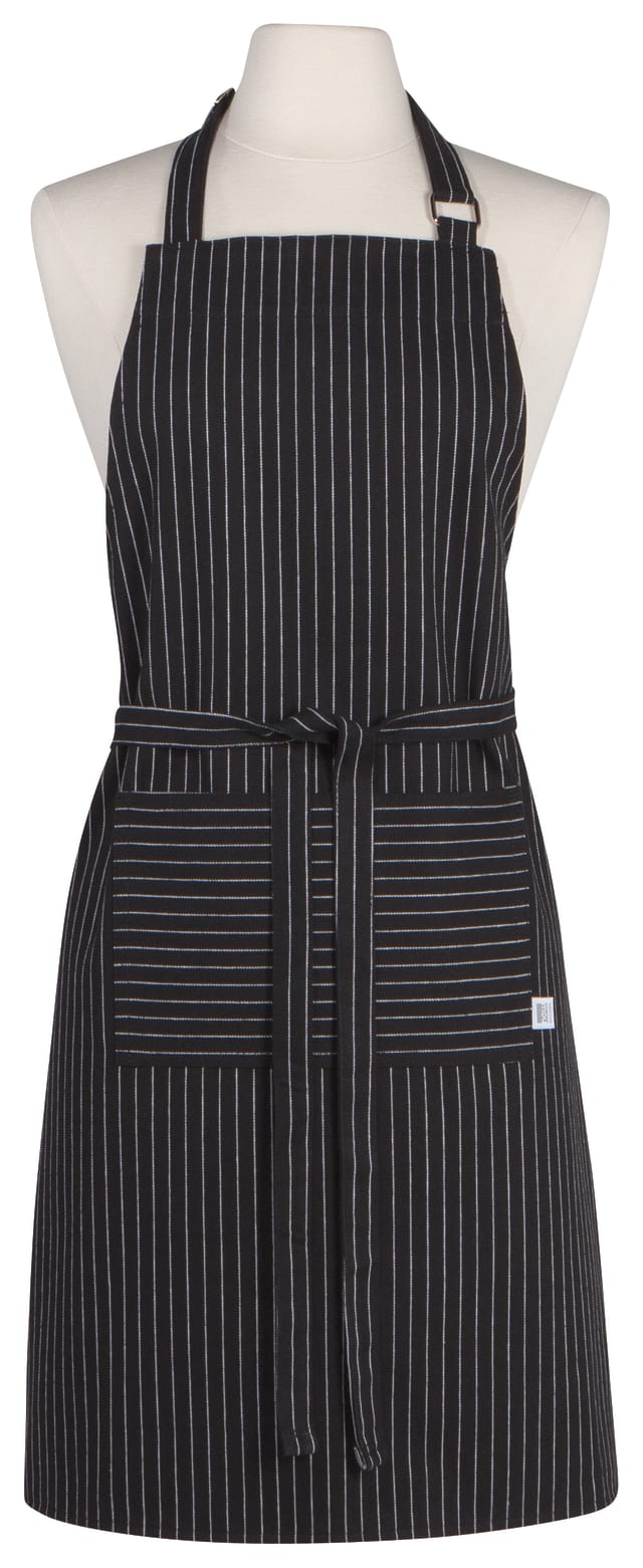 Black Pinstripe Chef Apron