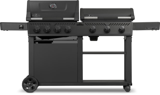 DUO Freestyle™ – Combo gril au gaz propane à 7 brûleurs et plancha, noir mat