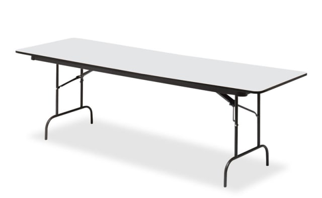 OfficeWorks™ Commercial Wood Laminate Folding Table, Gray, 30" x 96"