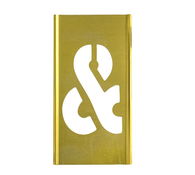 Stencil Sort-1/2" Brass Gothic Ampersand