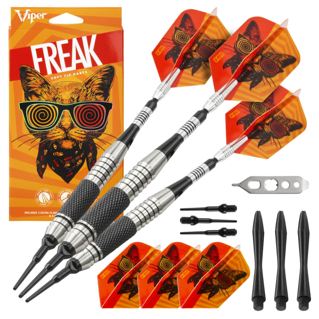Viper The Freak Soft Tip Darts Knurled and Grooved Barrel 18 Grams