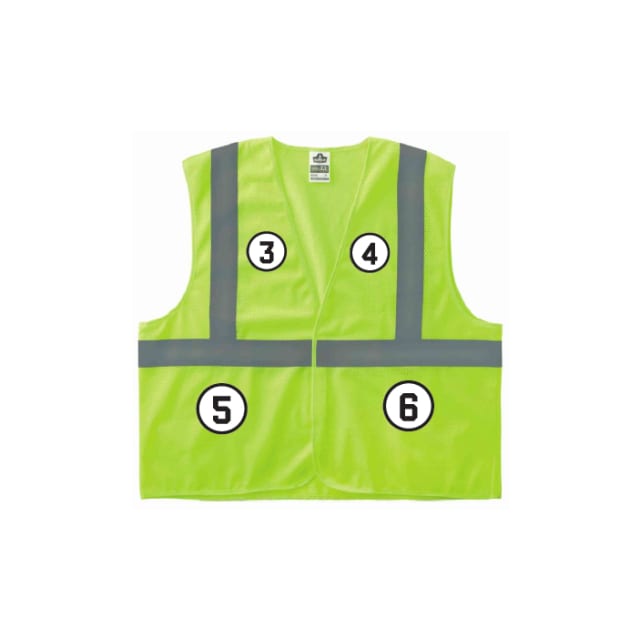 GloWear 8205HL-ECO Recycled Hi-Vis Vest - Type R, Class 2, Hook + Loop, No Pockets