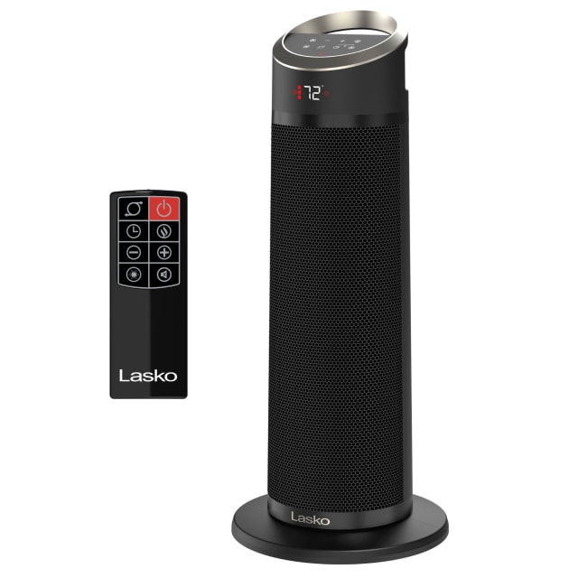 Lasko 22" Halo Ceramic Tower Space Heater with Remote Control
