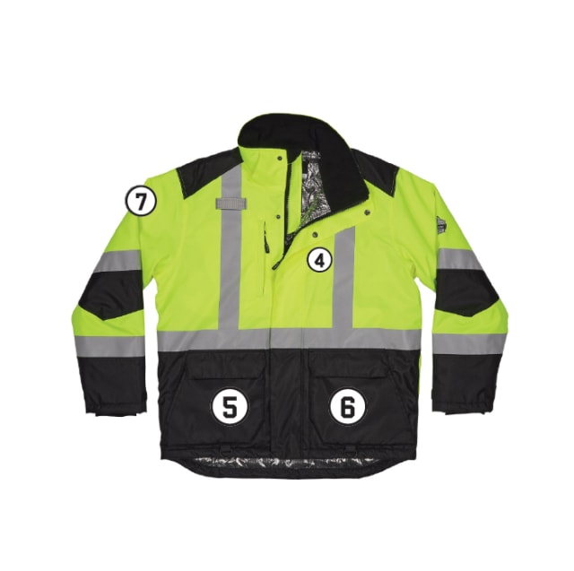 GloWear 8390 Hi-Vis Winter Jacket with ampliFIRE Heat Reflective Lining - Type R, Class 3