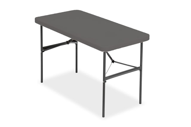 IndestrucTable® Commercial Folding Table , Charcoal - 24" x 48"