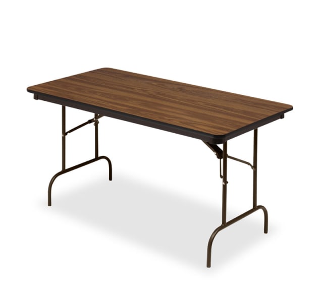 OfficeWorks™ Commercial Wood Laminate Folding Table, Oak - 30" x 60"