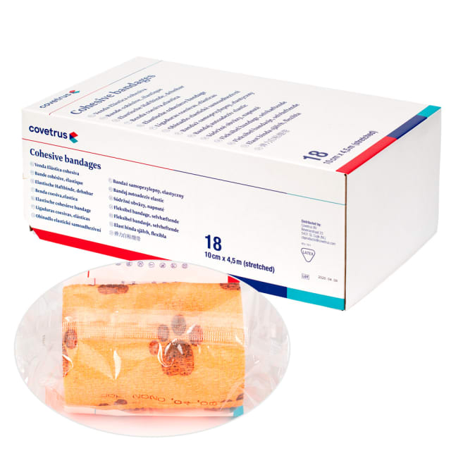 Covetrus Essentials Cohesive Bandages, Mixed Paw Print Pack