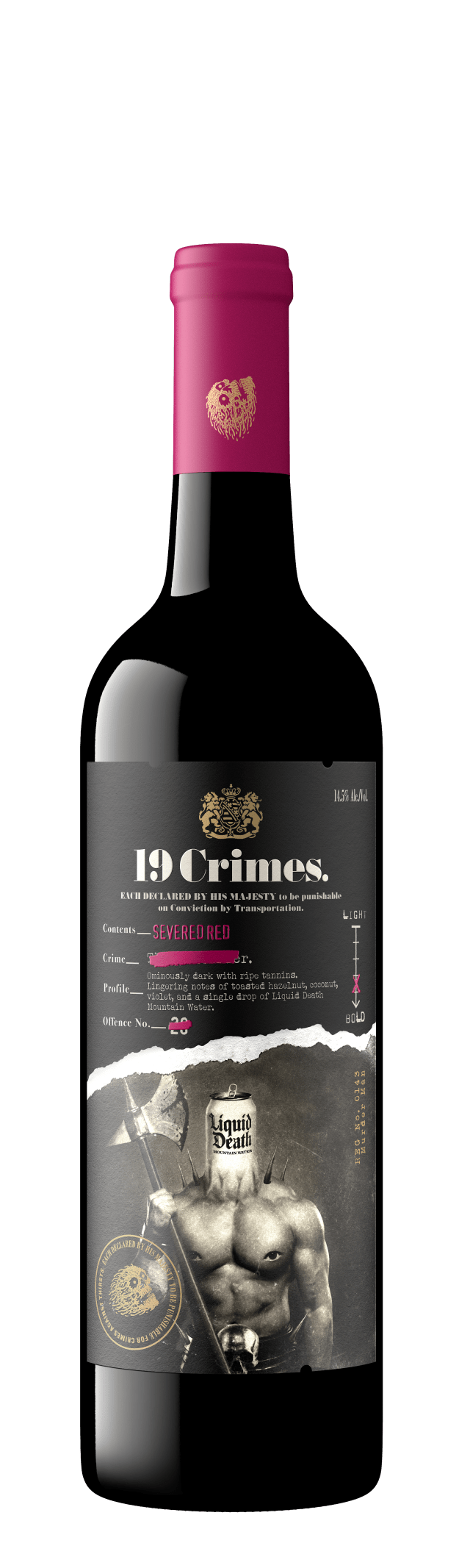 19 Crimes Severed Red 23 750ML