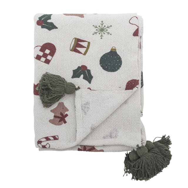 82062835 - Yule Throw, White, Mixed Fibres STOCK: 1