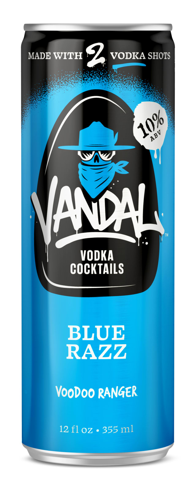 Vandal Vodka Cocktails - Blue Razz, 12 fl oz Can